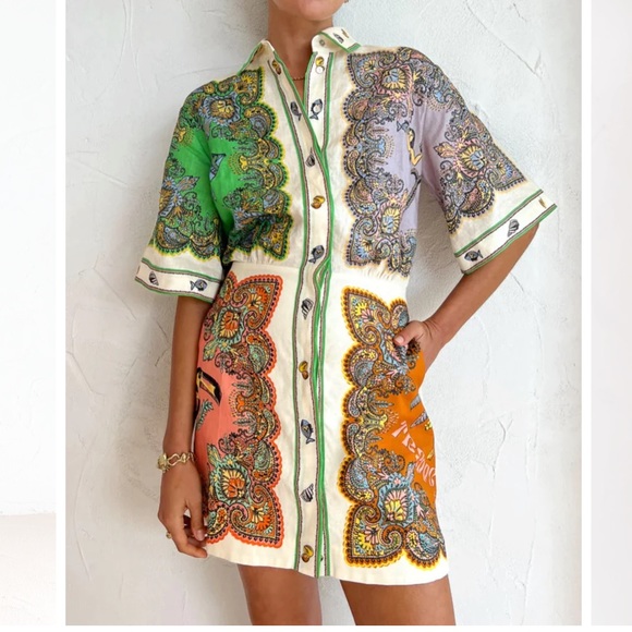 SOLD OUT Linen Shirt Dress - Picture 3 of 16